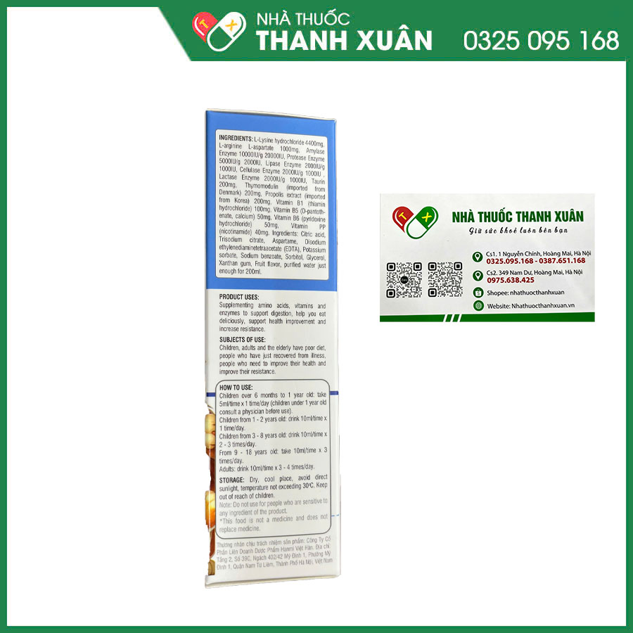 Multi Envita giúp hỗ trợ tiêu hóa, giúp ăn ngon, hỗ trợ tăng cường sức khỏe và nâng cao sức đề kháng
